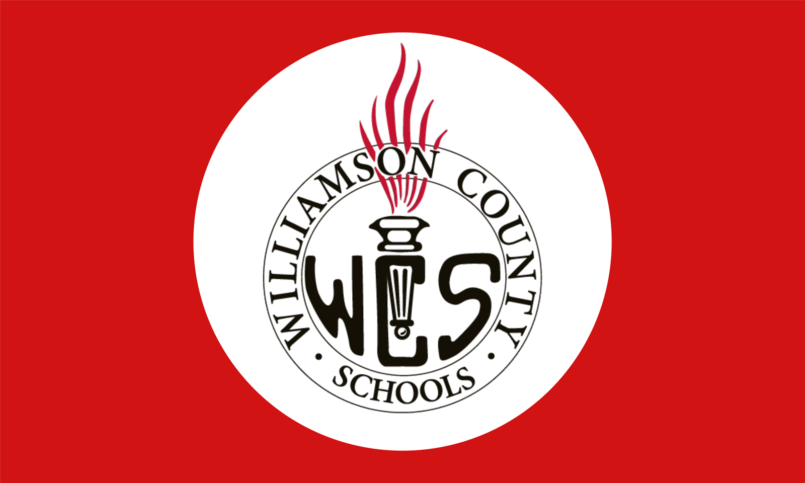 WCS logo on red background